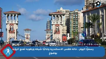 رسميًا اليوم.. حالة طقس الإسكندرية وغالبًا شبكة ورطوبة تمنع الرؤية بوضوح